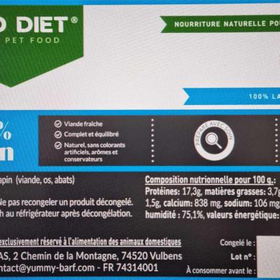 Wield diet 100% Lapin  500g