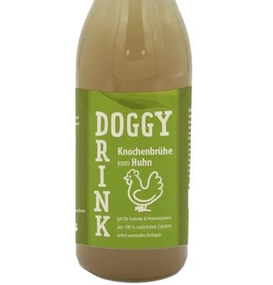 Doggy Drink :  bouillon d’os de poules NOUVEAU !